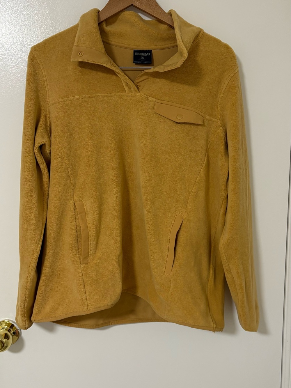 Women’s Mustard Crew/Scoop Neck Fleece Pullover